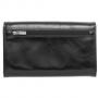 Дамско портмоне черно с гладка кожа - ROSSI