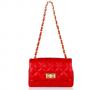 Дамска чанта червена, естествена кожа PIERRE CARDIN