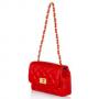 Дамска чанта червена, естествена кожа PIERRE CARDIN
