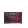 Дамско портмоне цвят Питон тъмно червено и черно - ROSSI
