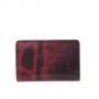 Дамско портмоне цвят Питон тъмно червено и черно - ROSSI