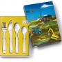 ZILVERSTAD Комплект детски прибори за хранене “Строителни машини“ - 4 части