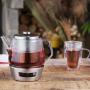 BREDEMEIJER Сет стъклен чайник “BARI“ с приставка за подгряване - 1,5 л.