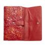 Дамско портмоне цвят червен с цветя - ROSSI