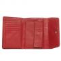 Дамско портмоне цвят червен с цветя - ROSSI