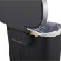 EKO EUROPE Кош за отпадъци с педал “HANA“ - черен - 55 л. - с вградени колела