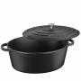 KELA Чугунена овална тенджера с капак “Calido“ - 36х29 см. - черна
