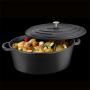 KELA Чугунена овална тенджера с капак “Calido“ - 36х29 см. - черна