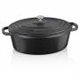 KELA Чугунена овална тенджера с капак “Calido“ - 33х26см. - черна
