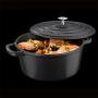 KELA Чугунена тенджера с капак “Calido“ - Ø 26 см.- черна