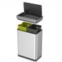 EKO EUROPE Сензорен кош за разделно събиране “MIRAGE X“ - 2 х 20 л - хром мат