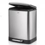 KELA Кош за разделно събиране на отпадъци с педал “Davino“ - неръждаема стомана мат - 2х12 л.