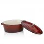 KELA Чугунена овална тенджера с капак “Calido“ - 36х29 см. - червена
