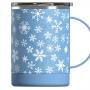 ASOBU Термочаша с керамично покритие “ULTIMATE“ - 360 мл - цвят син/снежинки