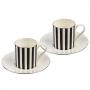 Комплект 2 чаши + 2 чинийки за кафе
