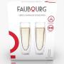 FAUBOURG Сет от 2 бр. двустенни стъклени чаши за бяло вино и шампанско “ST BARTH“ - 130 мл.
