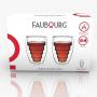 FAUBOURG Сет от 2 бр. двустенни стъклени чаши “BISTRO“ - 250 мл.