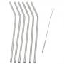 LEOPOLD VIENNA Сет от 6 броя стоманени сламки с четка за почистване