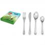ZILVERSTAD Комплект стоманени детски прибори за хранене “Nature friends“ - 4 части