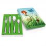 ZILVERSTAD Комплект стоманени детски прибори за хранене “Nature friends“ - 4 части