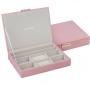Кутия за бижута цвят пудра - ROSSI (средна)